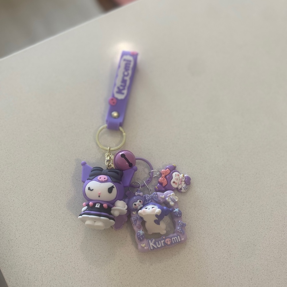 Kuromi Purple Keychain Set